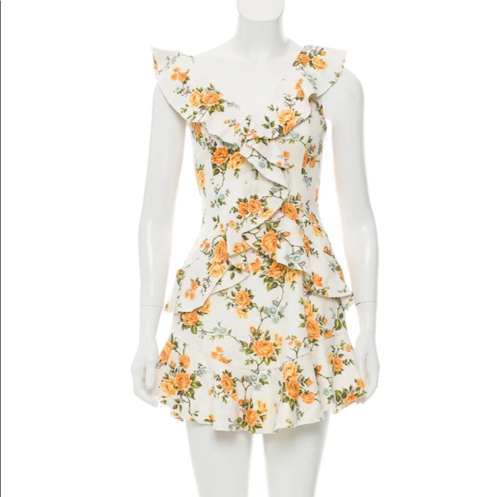 ZIMMERMAN Golden Flutter dress size 0